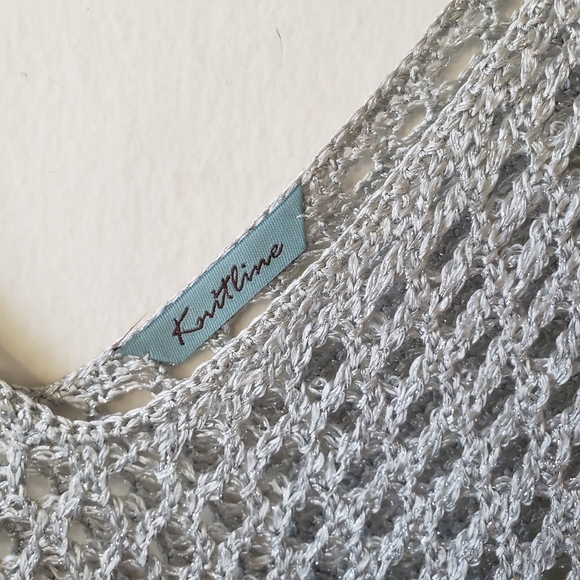 Vintage Silver Crochet Knit Tank by Knitline - Picture 2 of 7